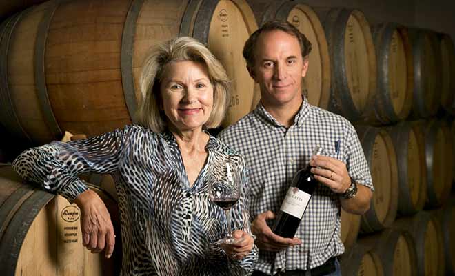 Spectra owners Margaret and Harry Jennings in the cellar